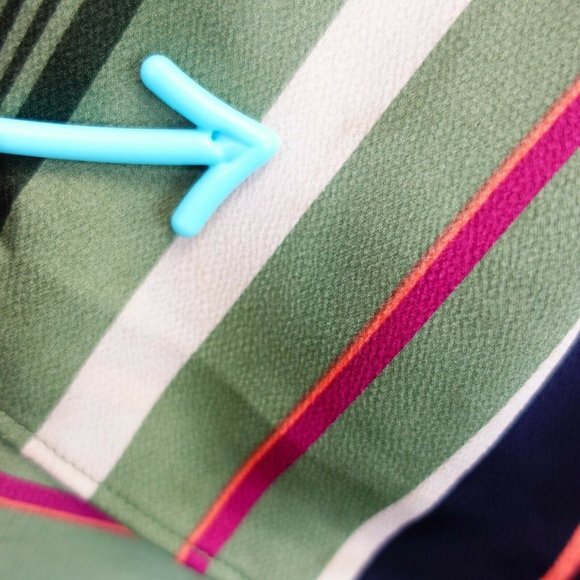 Cami Tank Top Womens SMALL Green Stripe Layered Strappy Vacation BANANA REPUBLIC - Picture 7 of 11